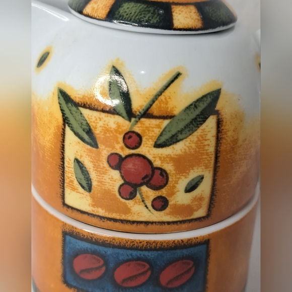 Stackable Coffee Creamer Sugar Bowl French Midcentury Modern. - Picture 12 of 12